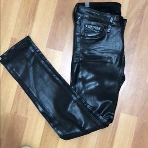 Citizens of Humanity black coated racer jean